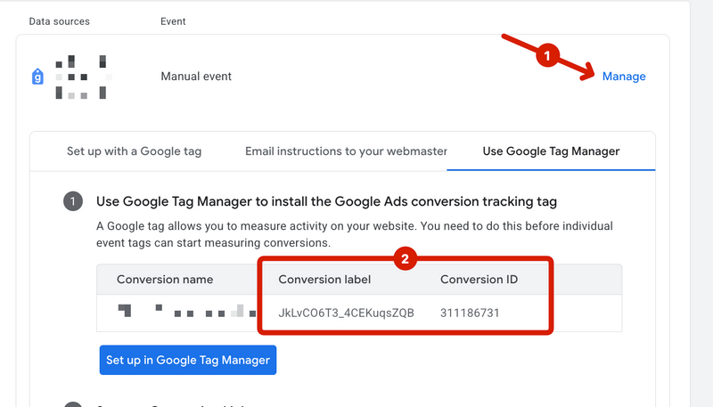Google Ads tag setup