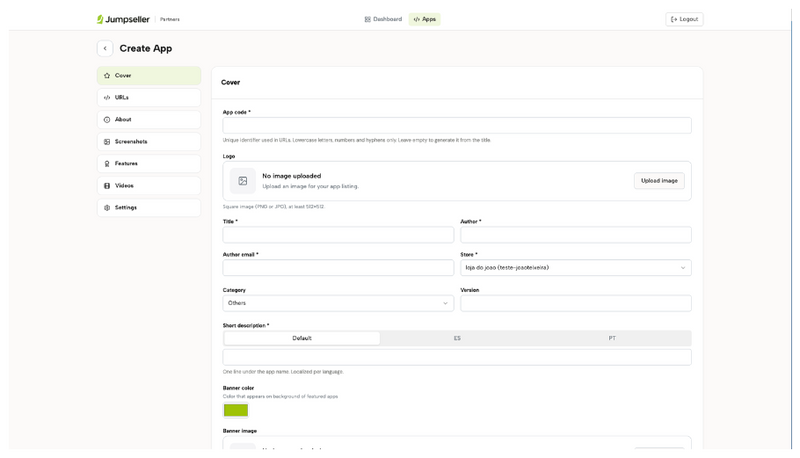 App Creation Form