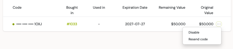resend code