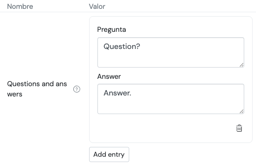 Google conversational attributes - question and answer