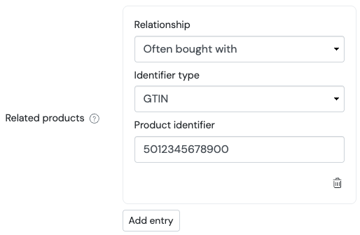 Google conversational attributes - related products example
