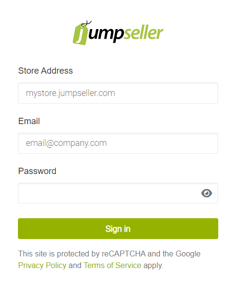 log in to Jumpseller