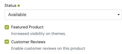 New Product status