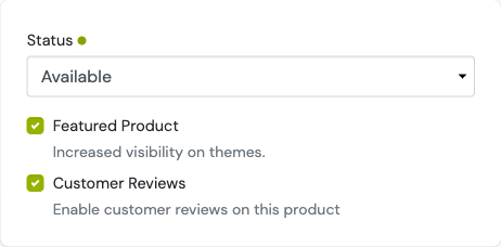 New Product status