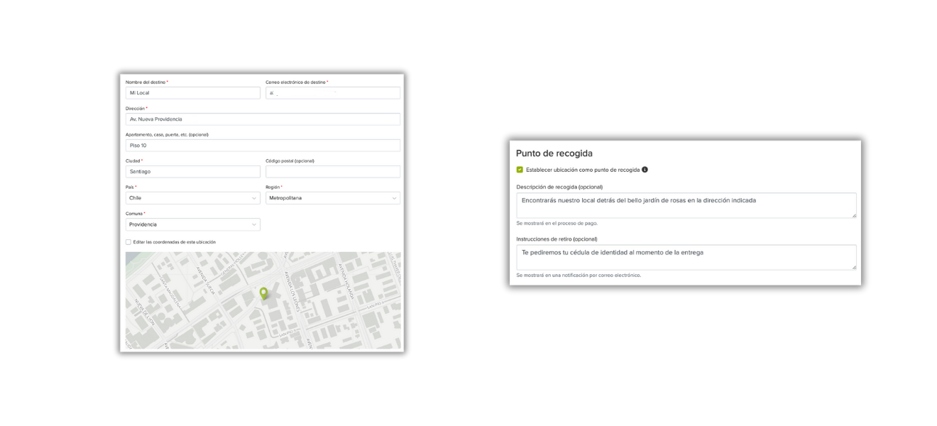 Captura de pantalla mostrando dónde ingresar los detalles de la tienda en Jumpseller.
