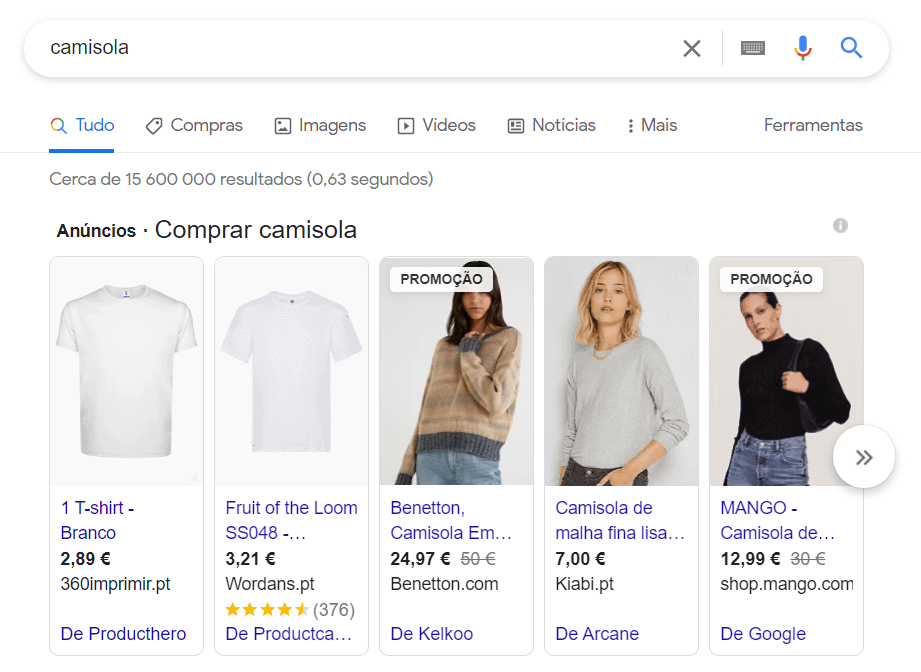 Resultados da Google
